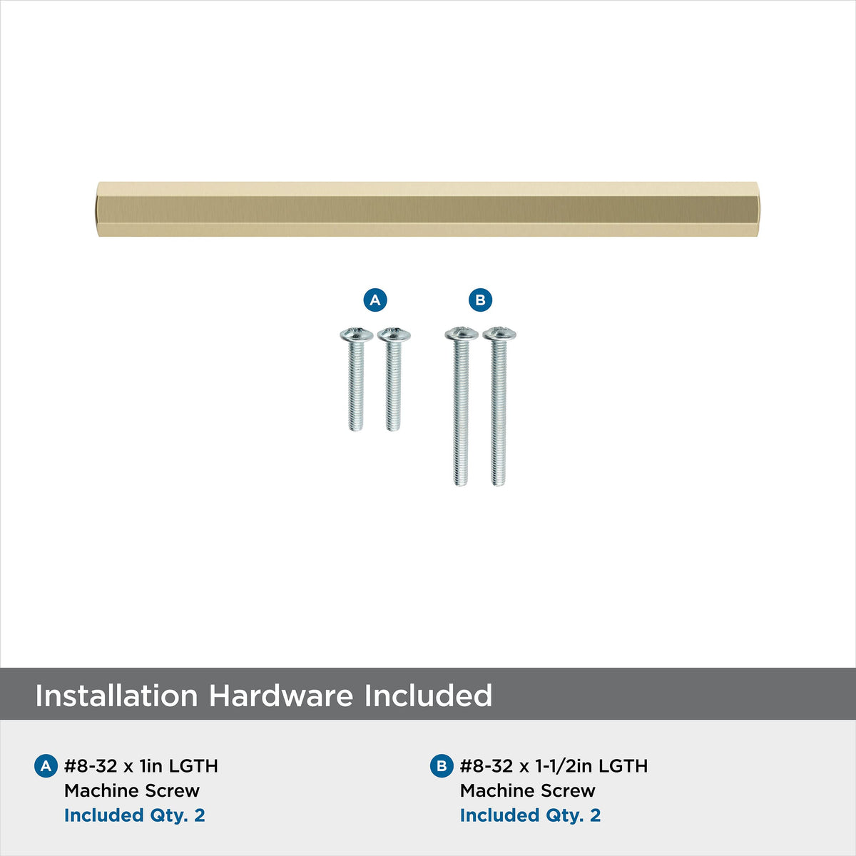 Amerock Cabinet Pull Golden Champagne 3-3/4 in (96 mm) Center-to-Center Drawer Pull Caliber Kitchen and Bath Hardware Furniture Hardware