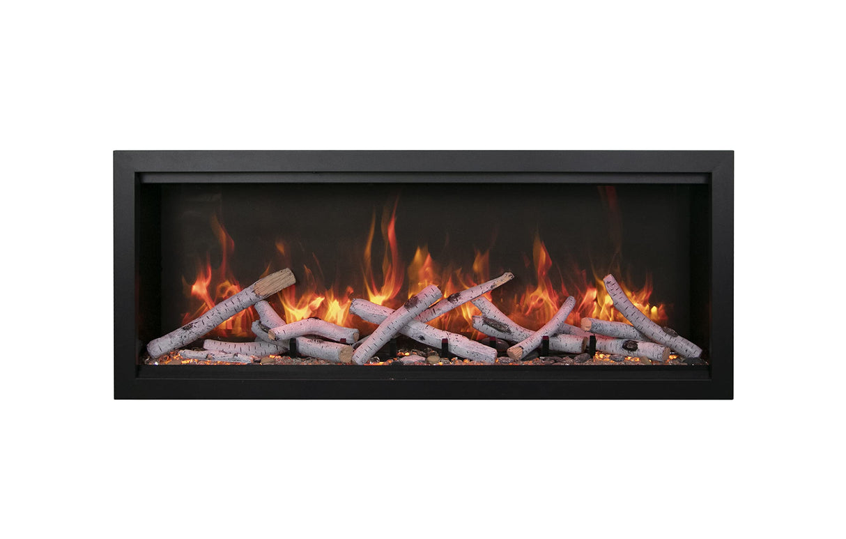 Amantii SYM-42-XT Symmetry Xtra Tall Smart Electric  42" Indoor / Outdoor WiFi Enabled Fireplace, Featuring a MultiFunction Remote Control , Multi Speed Flame Motor, and a Selection of Media Options