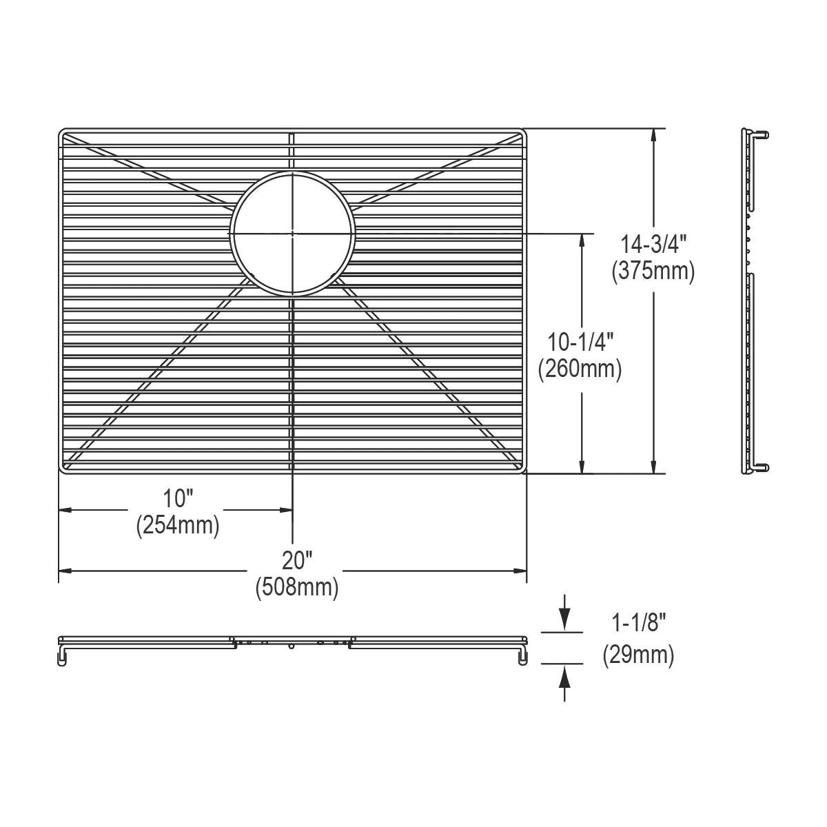 Elkay LKFOBG2115SS Stainless Steel Bottom Grid