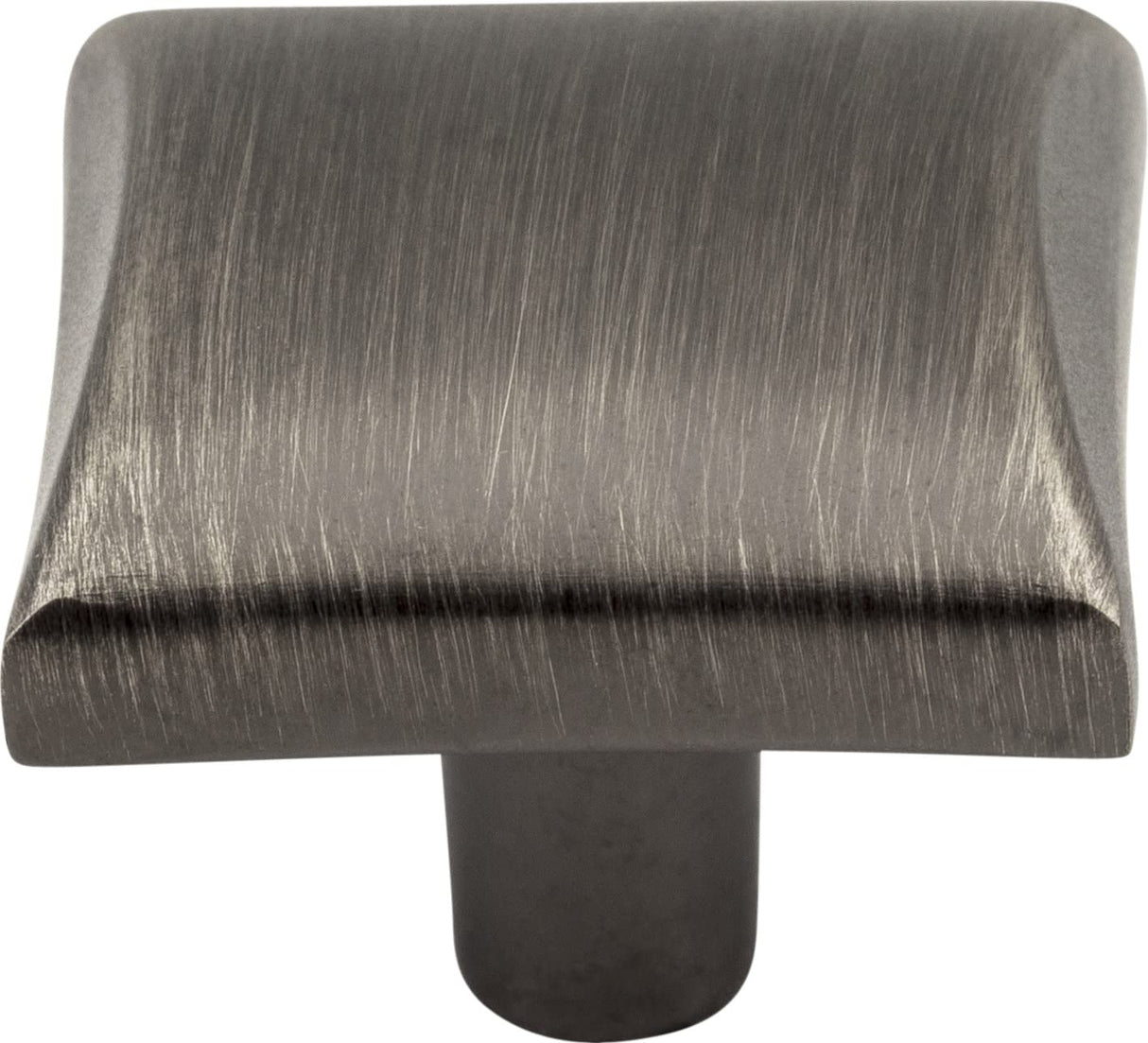 Elements 525SIM 1-1/8" Overall Length Distressed Antique Silver Square Glendale Cabinet Knob