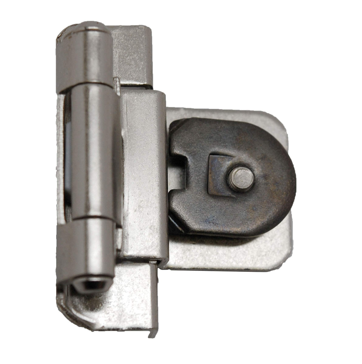 Amerock Double Demountable Cabinet Hinge 3/8 inch (10 mm) Inset Hinge Satin Nickel 2 Pack Self-Closing Hinge Cabinet Door Hinge