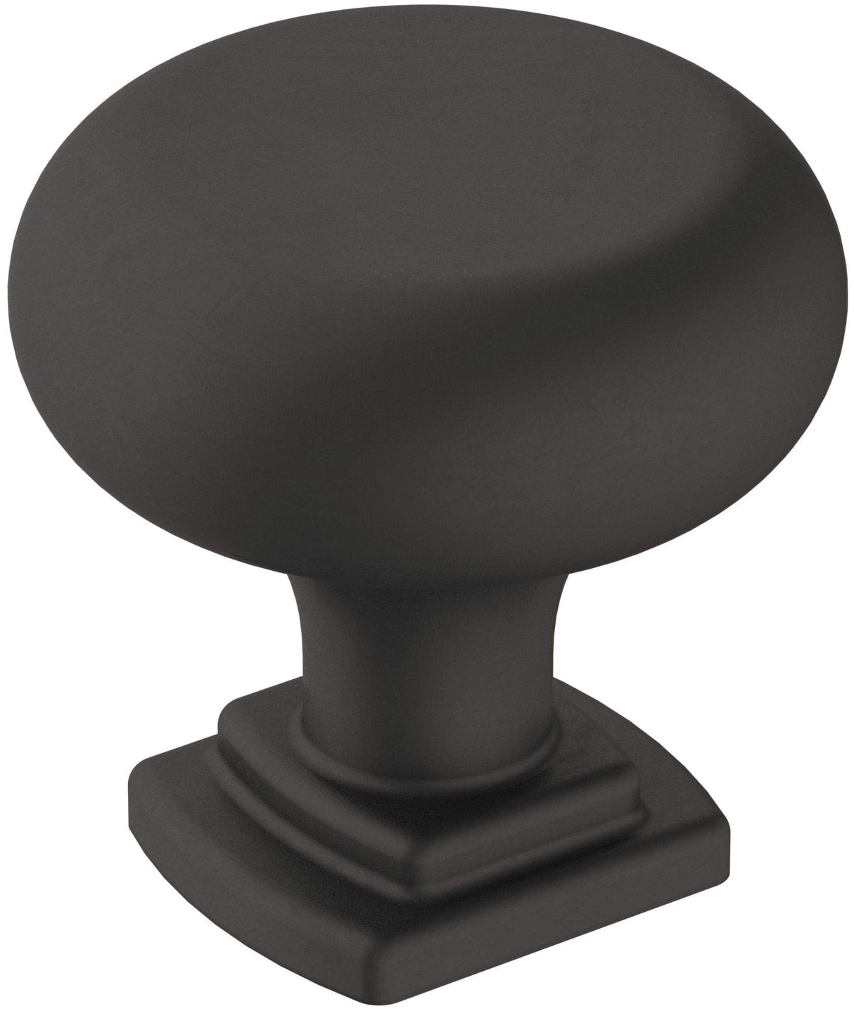 Amerock Cabinet Knob Matte Black 1-1/4 inch (32 mm) Diameter Surpass 1 Pack Drawer Knob Cabinet Hardware