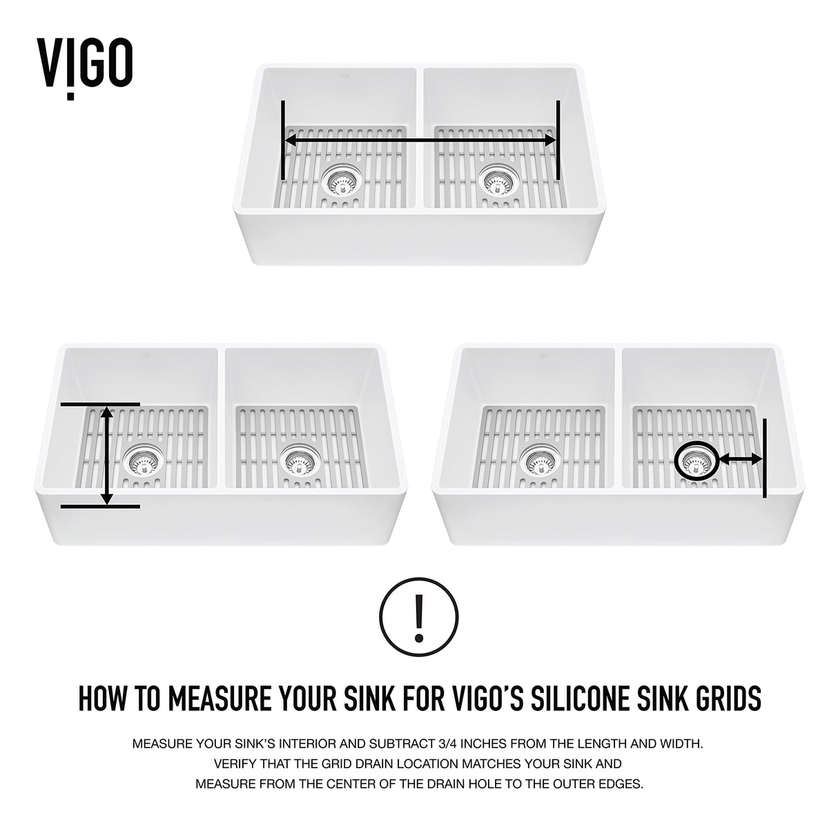 VIGO 15 in. x 15 in. Silicone Bottom Grid for Double Bowl Kitchen Sink in Gray (2-Pack)