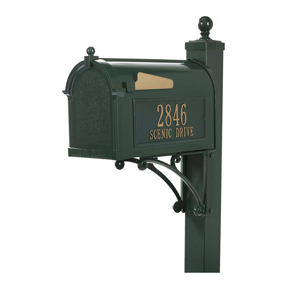 Whitehall 16299 - Deluxe Capitol Mailbox Package - Green