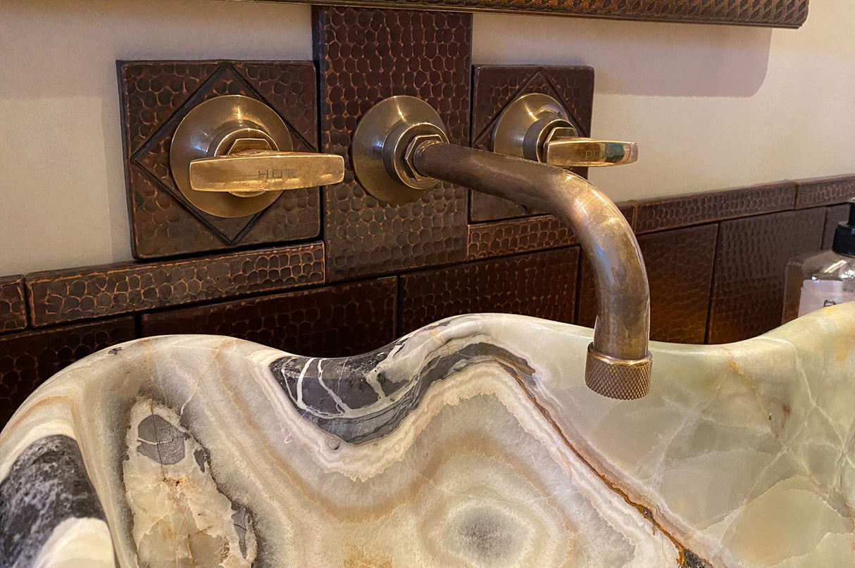 Premier Copper Products T18DBH 1-Inch x 8-Inch Hammered Copper Tile