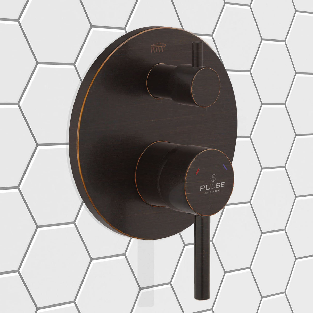 PULSE ShowerSpas 3005-RIVD-ORB Two Way Tru-Temp Pressure Balance 1/2" Rough-In Valve with Oil-Rubbed Bronze Trim Kit