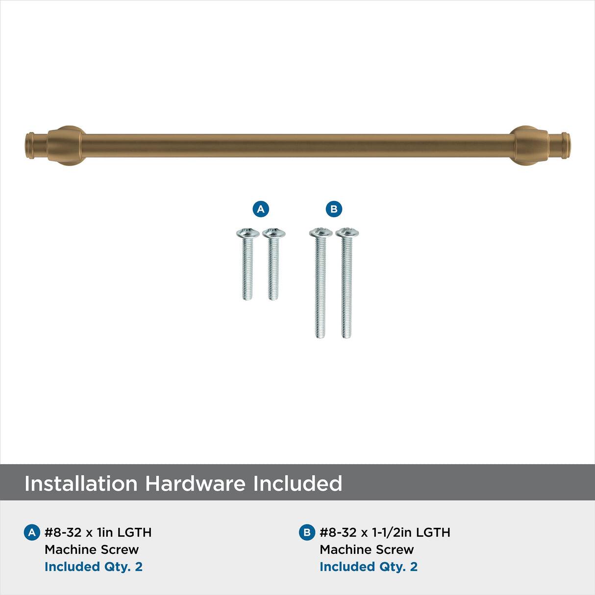Amerock Cabinet Pull Champagne Bronze 8-13/16 inch (224 mm) Center-to-Center Winsome 1 Pack Drawer Pull Cabinet Handle Cabinet Hardware