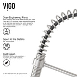 VIGO VG02003STK2 19" H Brant Single-Handle with Pull-Down Sprayer Kitchen Faucet with Soap Dispenser in Stainless Steel