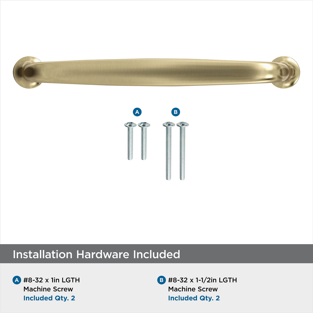 Amerock Cabinet Pull Golden Champagne 5-1/16 in (128 mm) Center-to-Center Drawer Pull Renown Kitchen and Bath Hardware Furniture Hardware