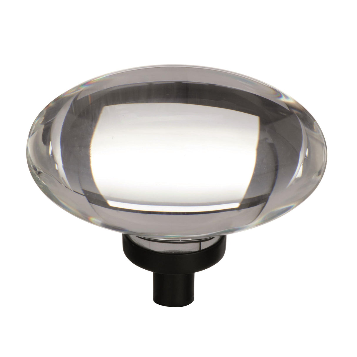 Amerock Cabinet Knob Clear/Black Bronze 1-3/4 inch (44 mm) Length Glacio 1 Pack Drawer Knob Cabinet Hardware
