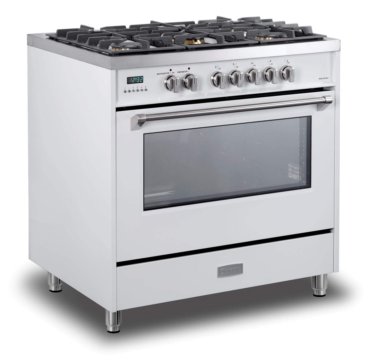 Verona VDFSGE365W Designer 36" Dual Fuel Single Oven Range - White