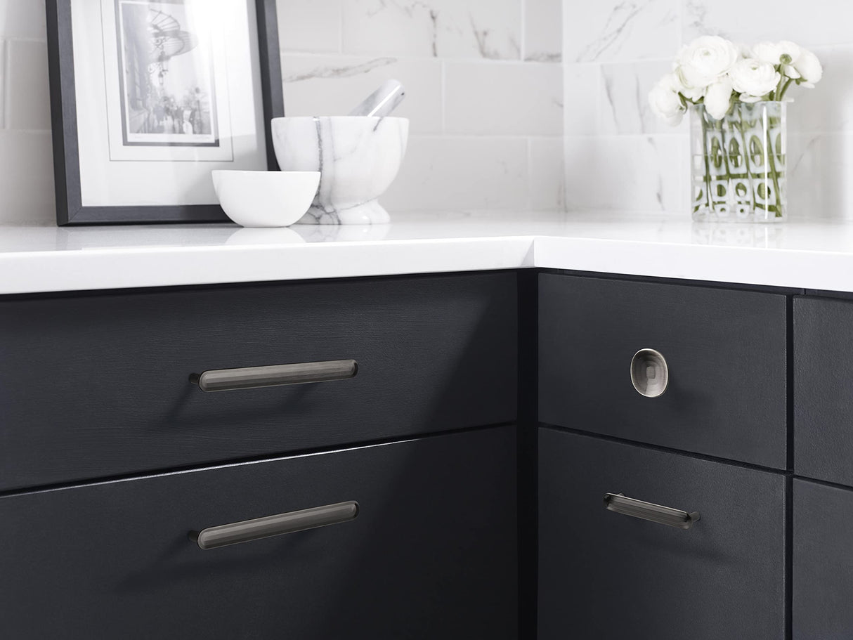 Amerock Cabinet Pull Gunmetal 6-5/16 inch (160 mm) Center to Center Concentric 1 Pack Drawer Pull Drawer Handle Cabinet Hardware