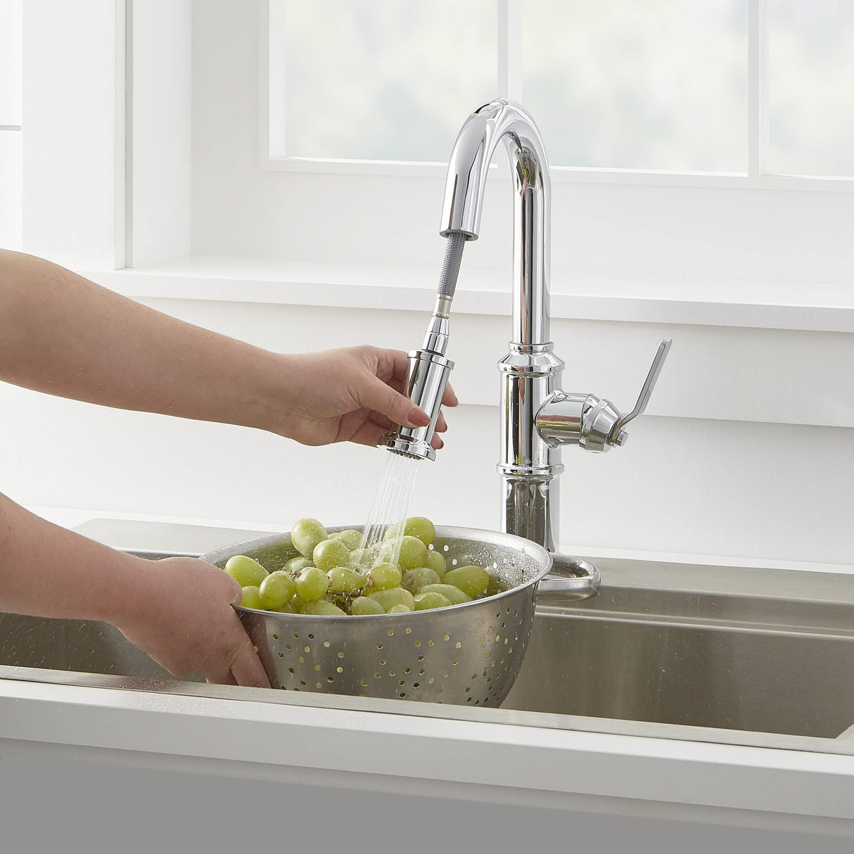 Gerber D150537 Chrome Kinzie Single Handle Pull-down Prep Faucet