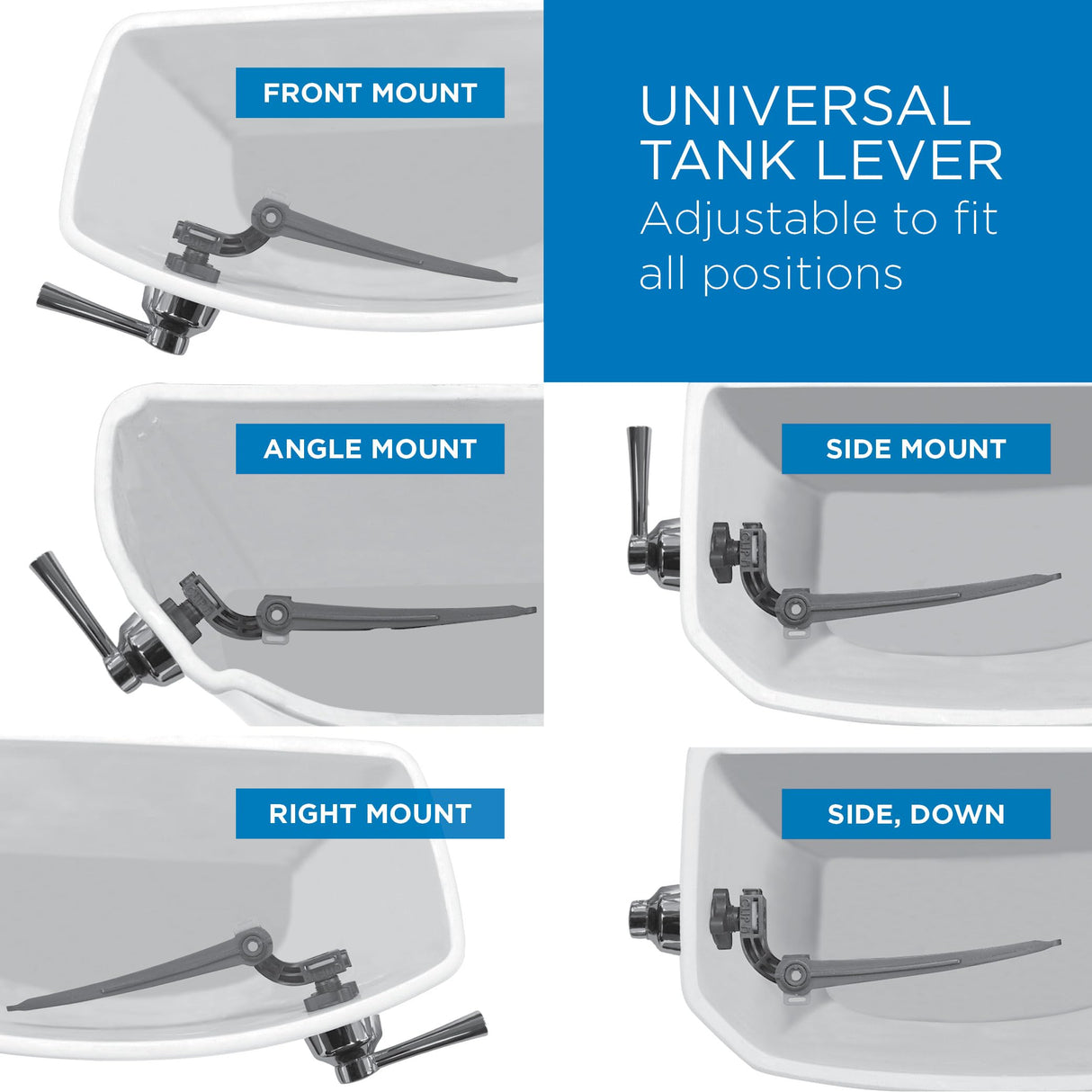 Gerber GA70036054 Chrome Universal Tank Levers