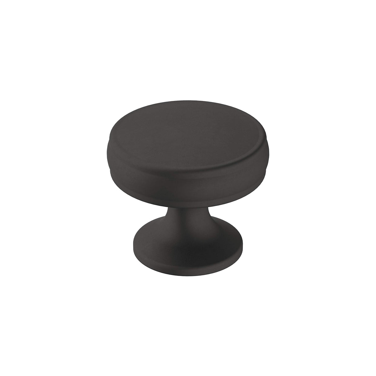Amerock Cabinet Knob Matte Black 1-1/4 inch (32 mm) Diameter Renown 1 Pack Drawer Knob Cabinet Hardware