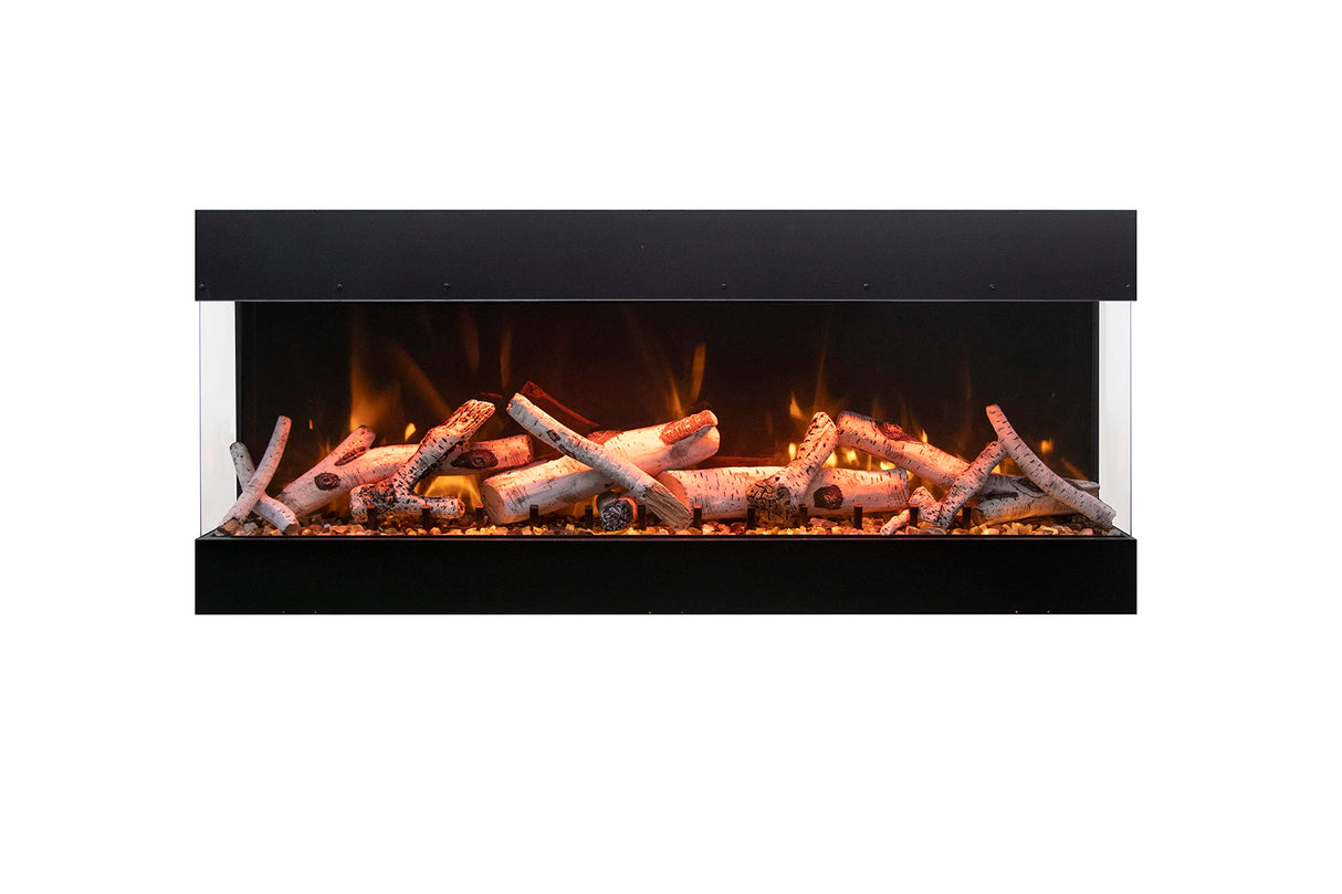 Amantii TRV-75-BESPOKE Tru View Bespoke - 75" Indoor / Outdoor 3 Sided Electric Fireplace Featuring a 20" Height, WiFi Compatibility, Bluetooth Connectivity, Multi Function Remote, and a Selection of Media Options