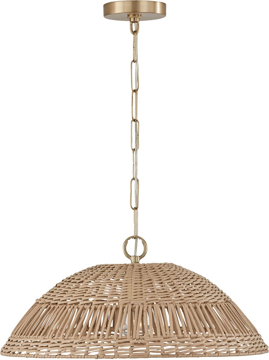 Capital Lighting 347511MA Naomi 1 Light Pendant Matte Brass