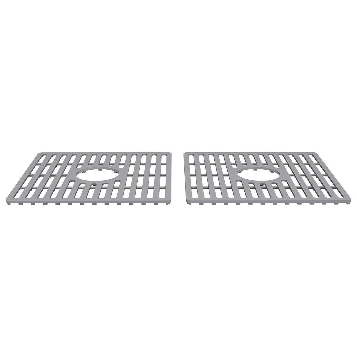 VIGO 15 in. x 15 in. Silicone Bottom Grid for Double Bowl Kitchen Sink in Gray (2-Pack)