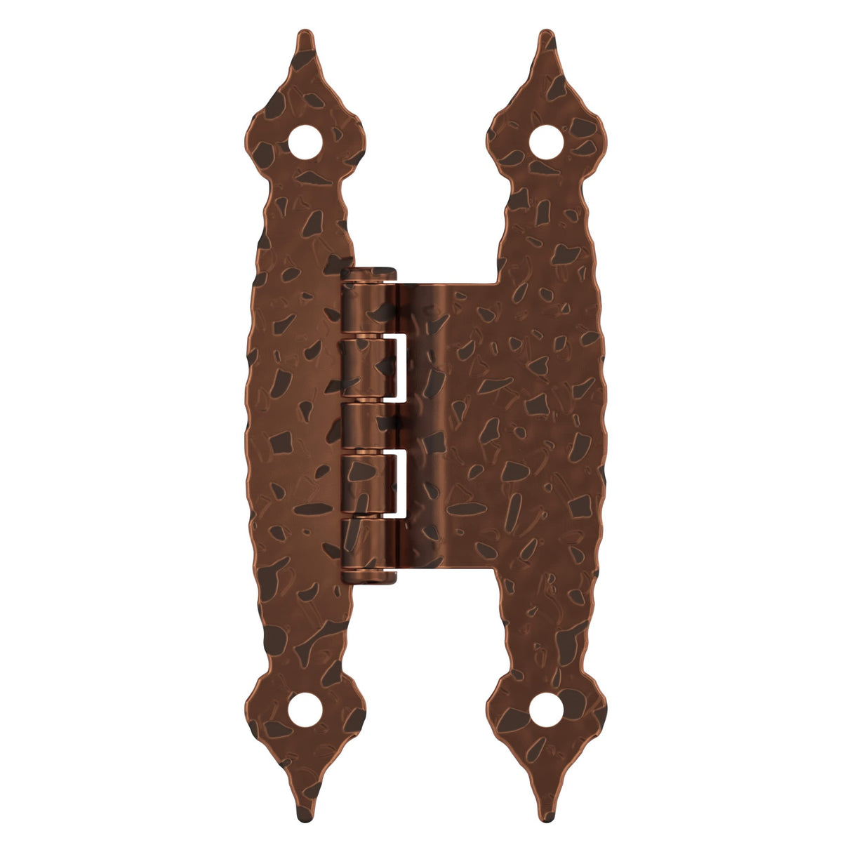 Amerock Cabinet Hinge 3/8 inch (10 mm) Offset Hinge Antique Copper 2 Pack Non Self-Closing Hinge H-Type Hinge Cabinet Door Hinge