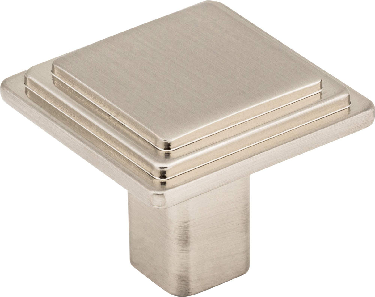 Elements 351L-SN 1-1/4" Overall Length Satin Nickel Square Calloway Cabinet Knob