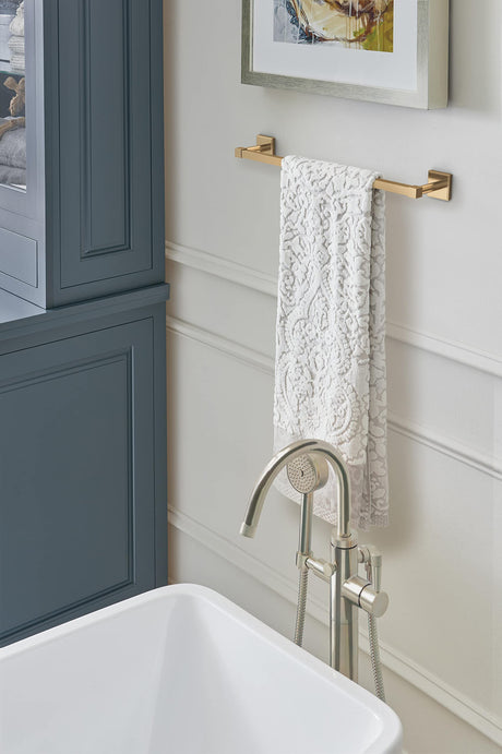 Amerock BH36073CZ Champagne Bronze Towel Bar 18 in (457 mm) Towel Rack Appoint Bathroom Towel Holder Bathroom Hardware Bath Accessories
