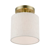 Livex Lighting 49807-92 Meadow 1 Light 7 inch English Bronze Semi Flush Ceiling Light
