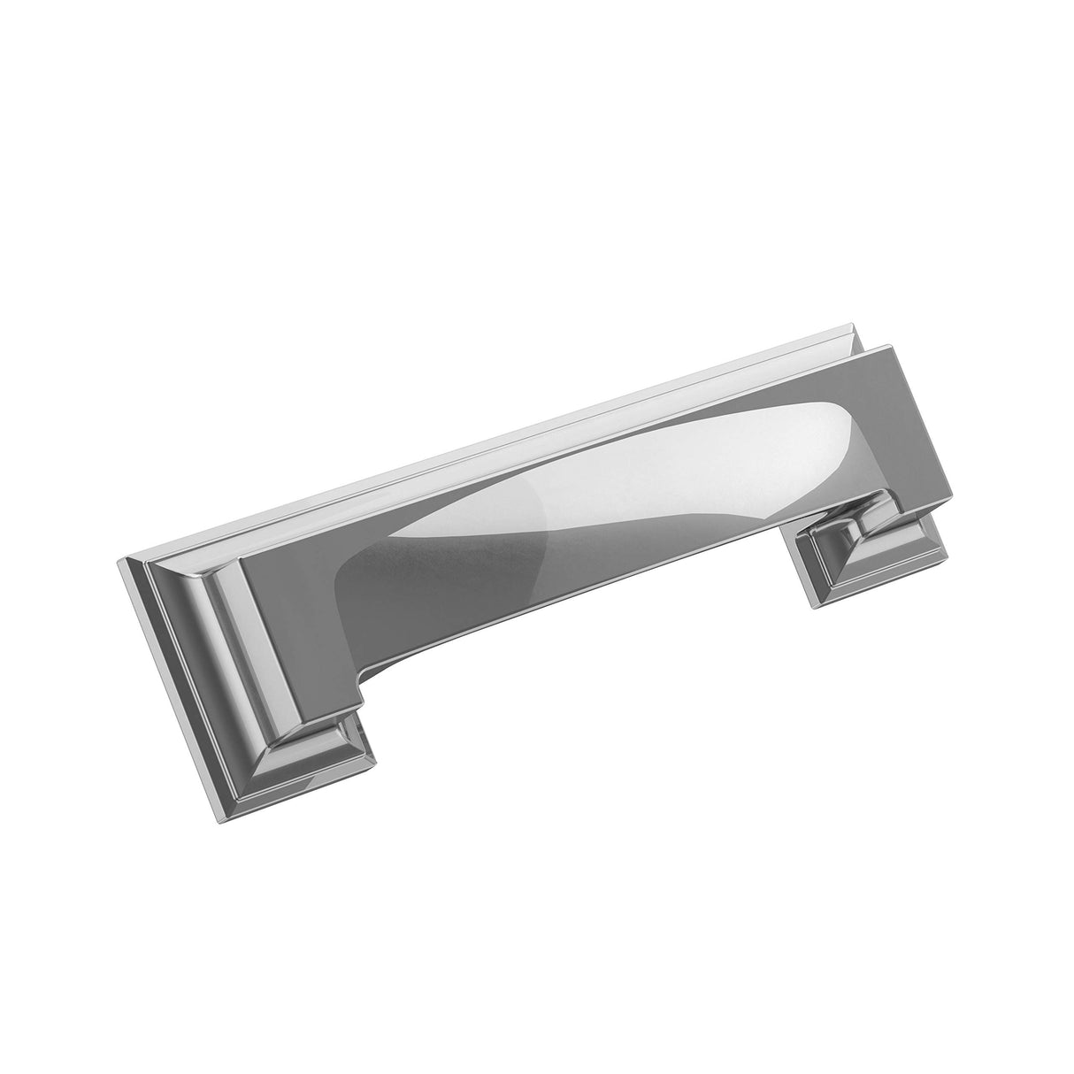 Amerock Cabinet Cup Pull Polished Chrome 3 inch & 3-3/4 inch (76mm & 96 mm) Center-to-Center Appoint 1 Pack Drawer Pull Cabinet Handle Cabinet Hardware