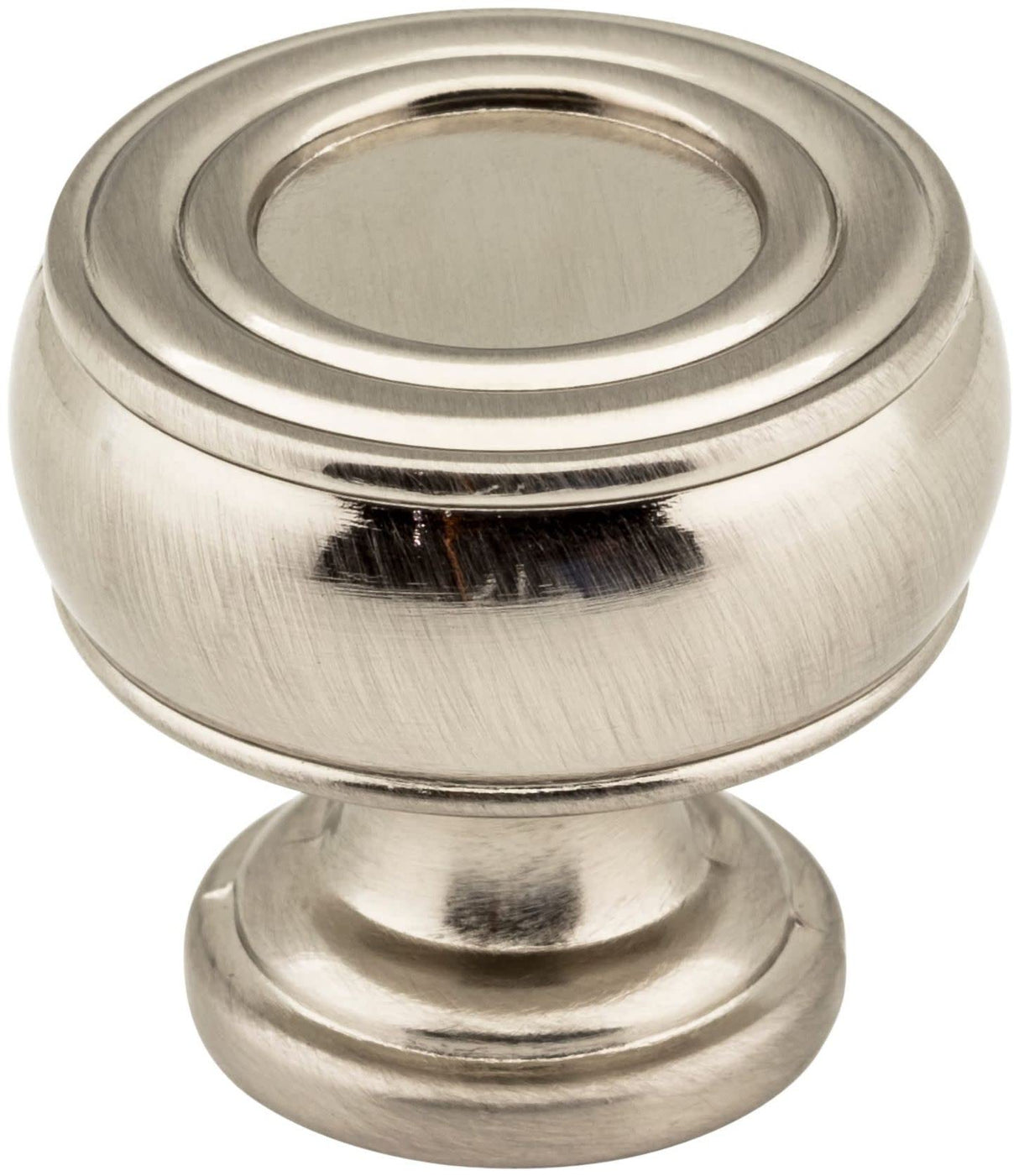 Jeffrey Alexander 127SN 1-3/16" Diameter Satin Nickel Barrel Bremen 2 Cabinet Knob
