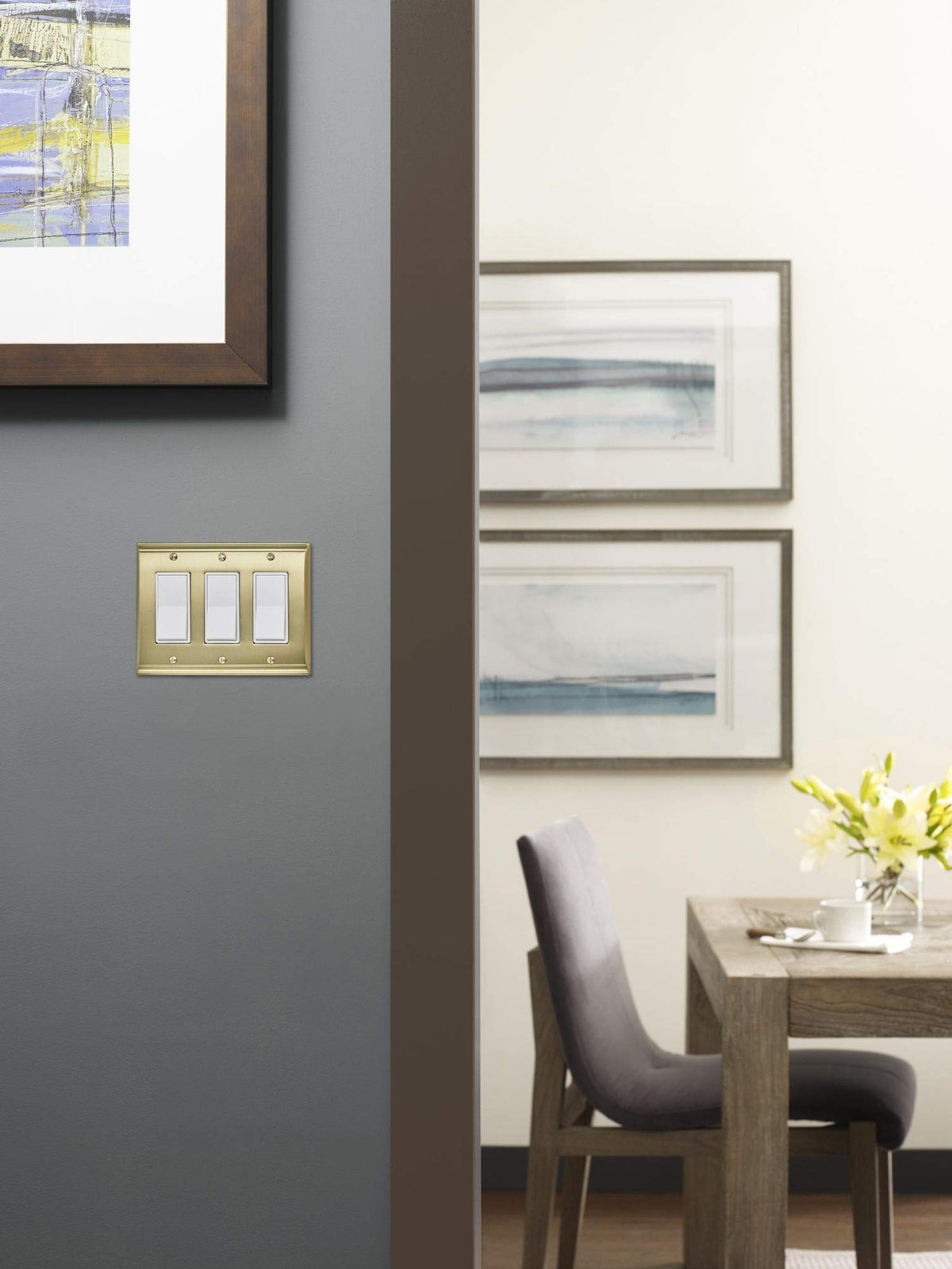 Amerock Wall Plate Black Bronze 3 Rocker Switch Plate Cover Candler 1 Pack Decora Wall Plate Light Switch Cover