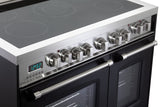 Verona VPFSEE365DE Prestige 36" Electric Glass Top Double Oven Range - Matte Black
