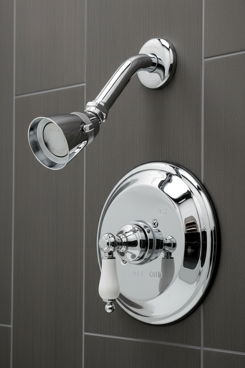 New England Home Goods Vintage Wall-Mount Tub Faucet with Hand Shower – Polished Chrome - NEHG-TUBFILLER-CH-001