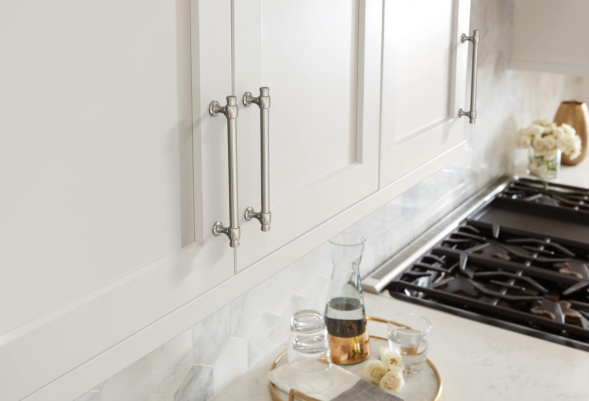 Amerock BP36771G10 Satin Nickel Cabinet Pull 6-5/16 in (160 mm) Center-to-Center Cabinet Handle Winsome Drawer Pull Kitchen Cabinet Handle Furniture Hardware