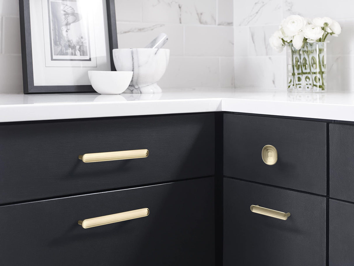 Amerock Cabinet Pull Golden Champagne 6-5/16 inch (160 mm) Center to Center Concentric 1 Pack Drawer Pull Drawer Handle Cabinet Hardware