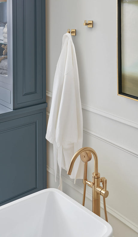 Amerock BH36070CZ Champagne Bronze Single Robe Hook 1-7/8 in. (48 mm) Length Towel Holder Appoint Towel Hook for Bathroom Bathroom Hardware Bath Accessories