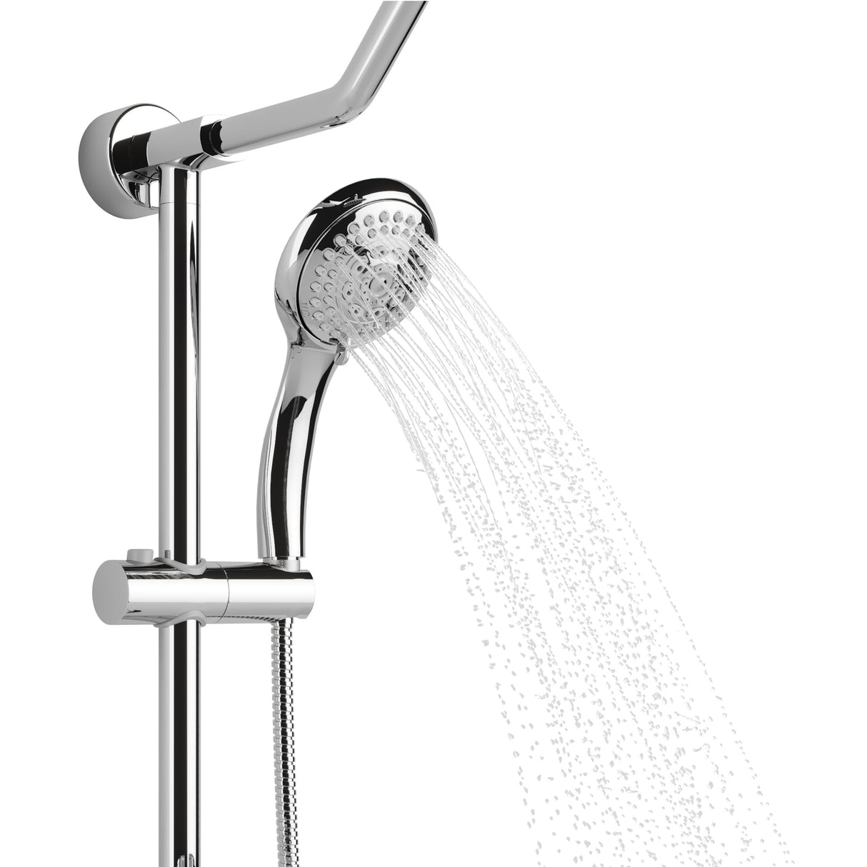 PULSE ShowerSpas 1011-III-CH Kauai III Shower System, with 8" Rain Showerhead, 5-Function Hand Shower, Adjustable Slide Bar and Soap Dish, Polished Chrome Finish