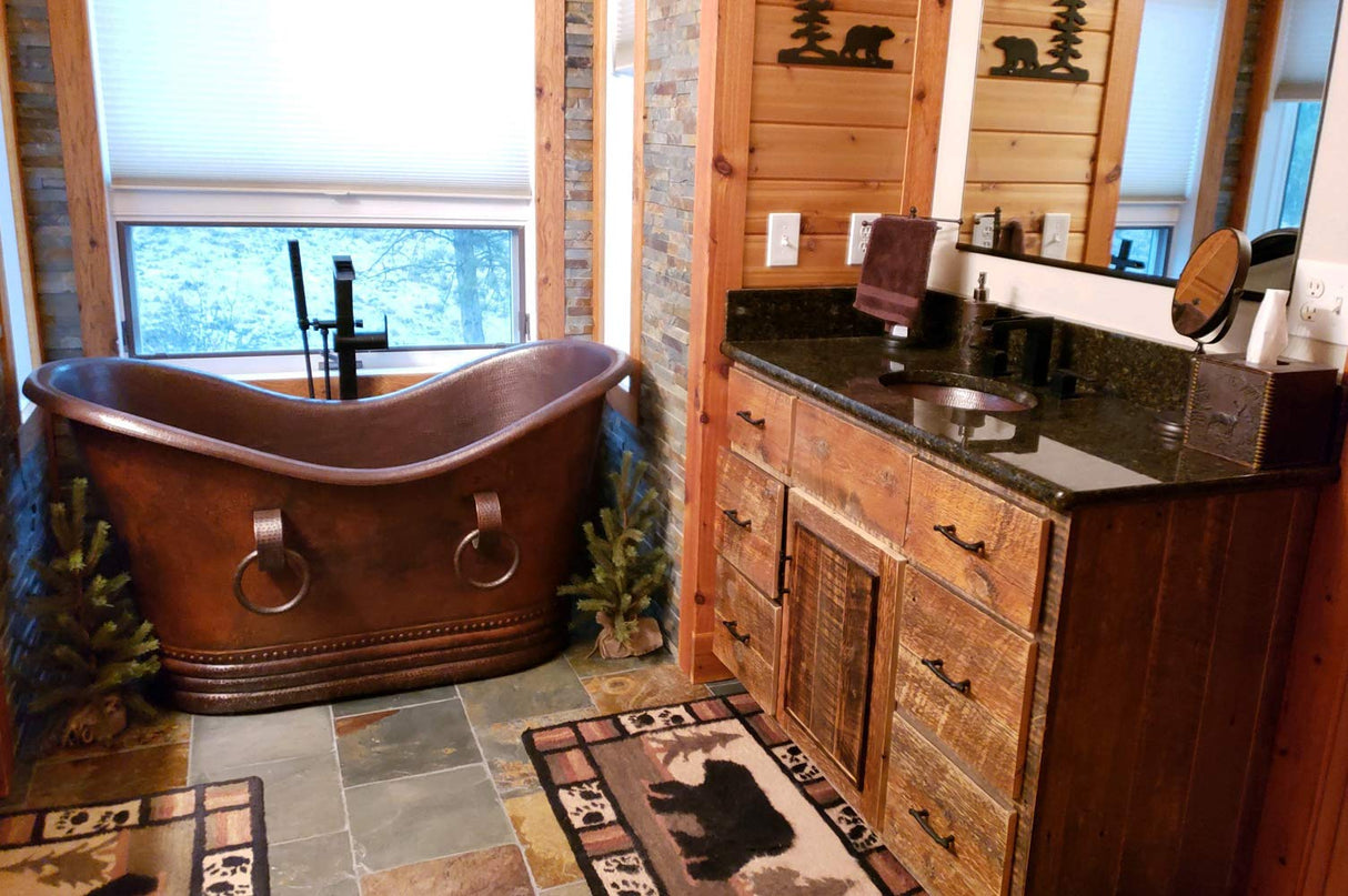 Premier Copper Products LO17FDB 17-Inch Oval Under Mount Hammered Copper Sink, Oil Rubbed Bronze