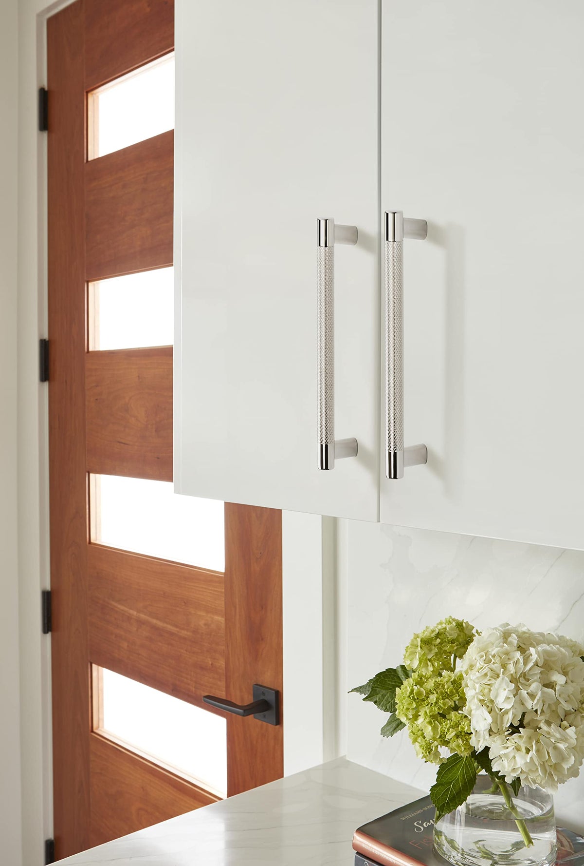 Amerock Kitchen Cabinet Pull Polished Nickel 8 in (203 mm) Center-to-Center Bronx 1 Pack Furniture Hardware Cabinet Handle Bathroom Drawer Pull
