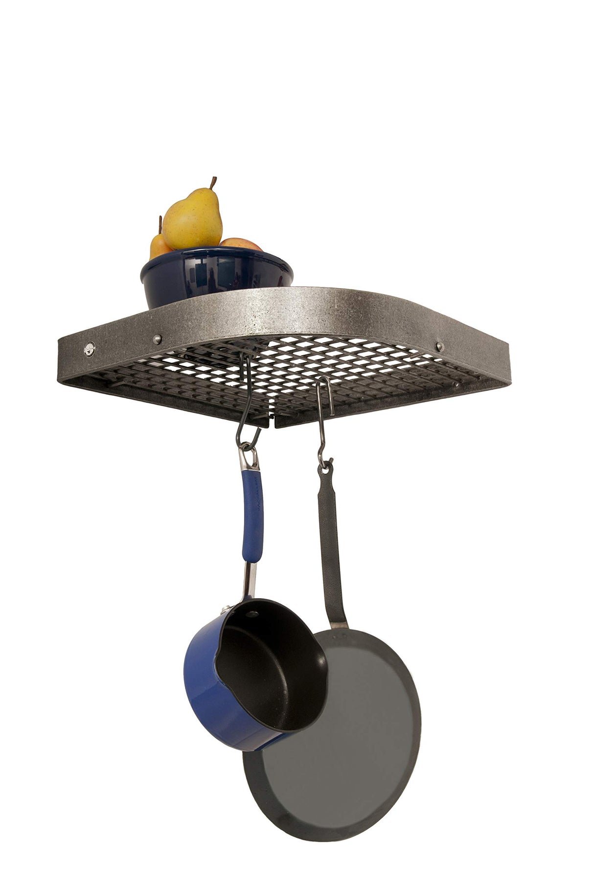 Enclume PR7A HS Large 16" Corner Wall Pot Rack w/ 12 Hooks HS