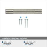 Amerock Kitchen Cabinet Pull Satin Nickel 3 in & -3/4 in (76 mm & 96 mm) Center-to-Center Bronx 1 Pack Furniture Hardware Cabinet Handle Bathroom Drawer Pull