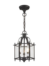 Livex Lighting 4403-07 Home Basics 3 Light Bronze Hanging Lantern or Flush Mount Chandelier with Clear Beveled Glass