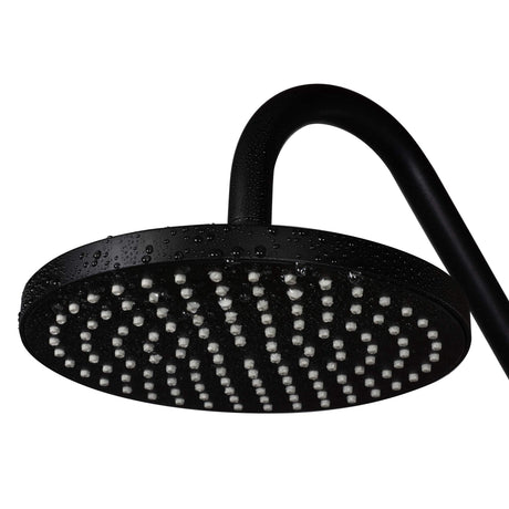 PULSE ShowerSpas 1011-lll-MB Kauai III Shower System, with 8" Rain Showerhead, 5-Function Hand Shower, Adjustable Slide Bar and Soap Dish, Matte Black Finish