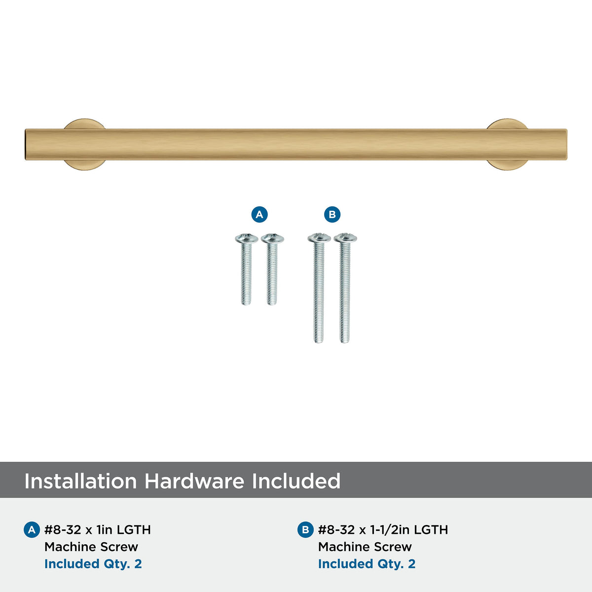 Amerock Corp BP37107CZ Everett Pull, 7-9/16 in (192 mm) Center-to-Center, Champagne Bronze