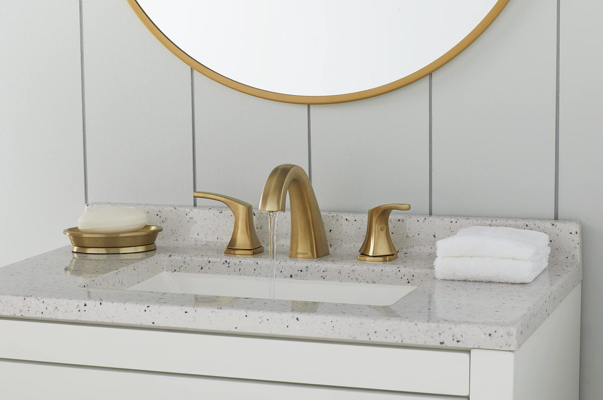 Gerber D304118BB Brushed Bronze Vaughn Two Handle Widespread Faucet