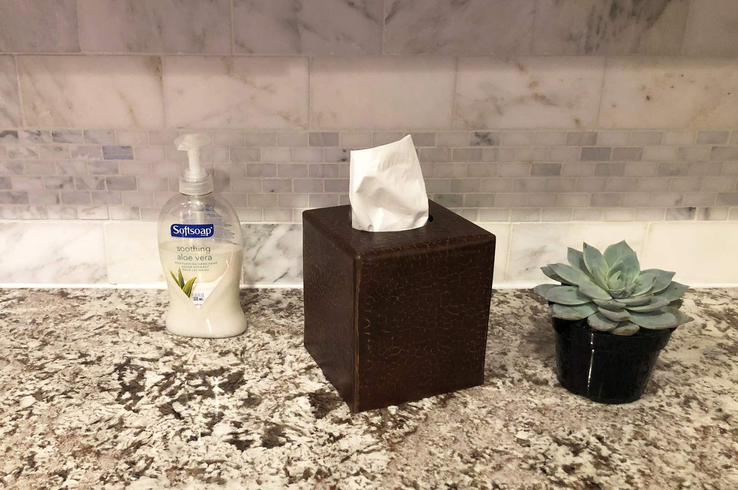 Premier Copper Products TBCSDB Small Hammered Copper Tissue Box Cover