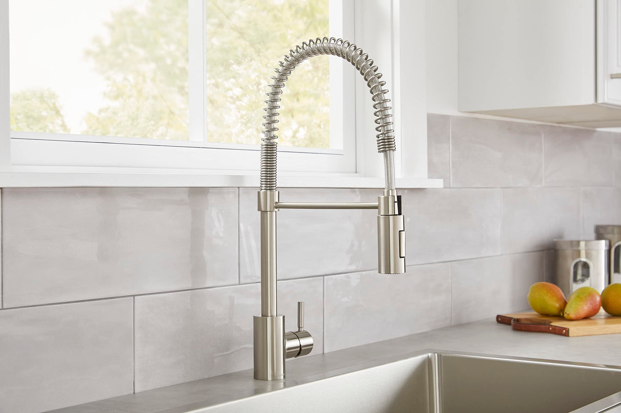 Gerber D451288SS The Foodie Pre-rinse Single Handle Spring-spout Kitchen Faucet -...