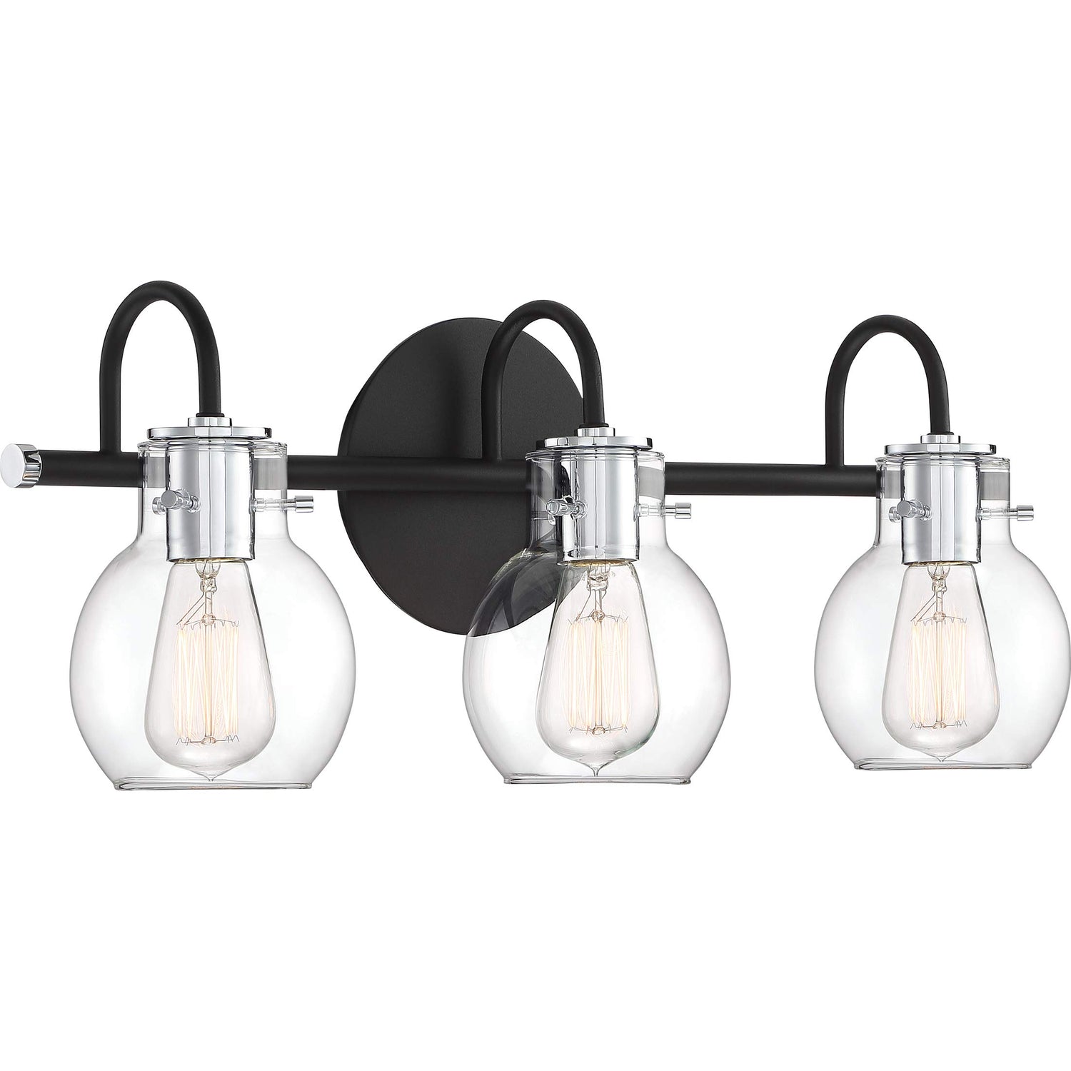 Quoizel ANW83003EK Andrews Vanity Bath Lighting, 3-Light, 300 Watts, Earth Black (9"H x 22"W)
