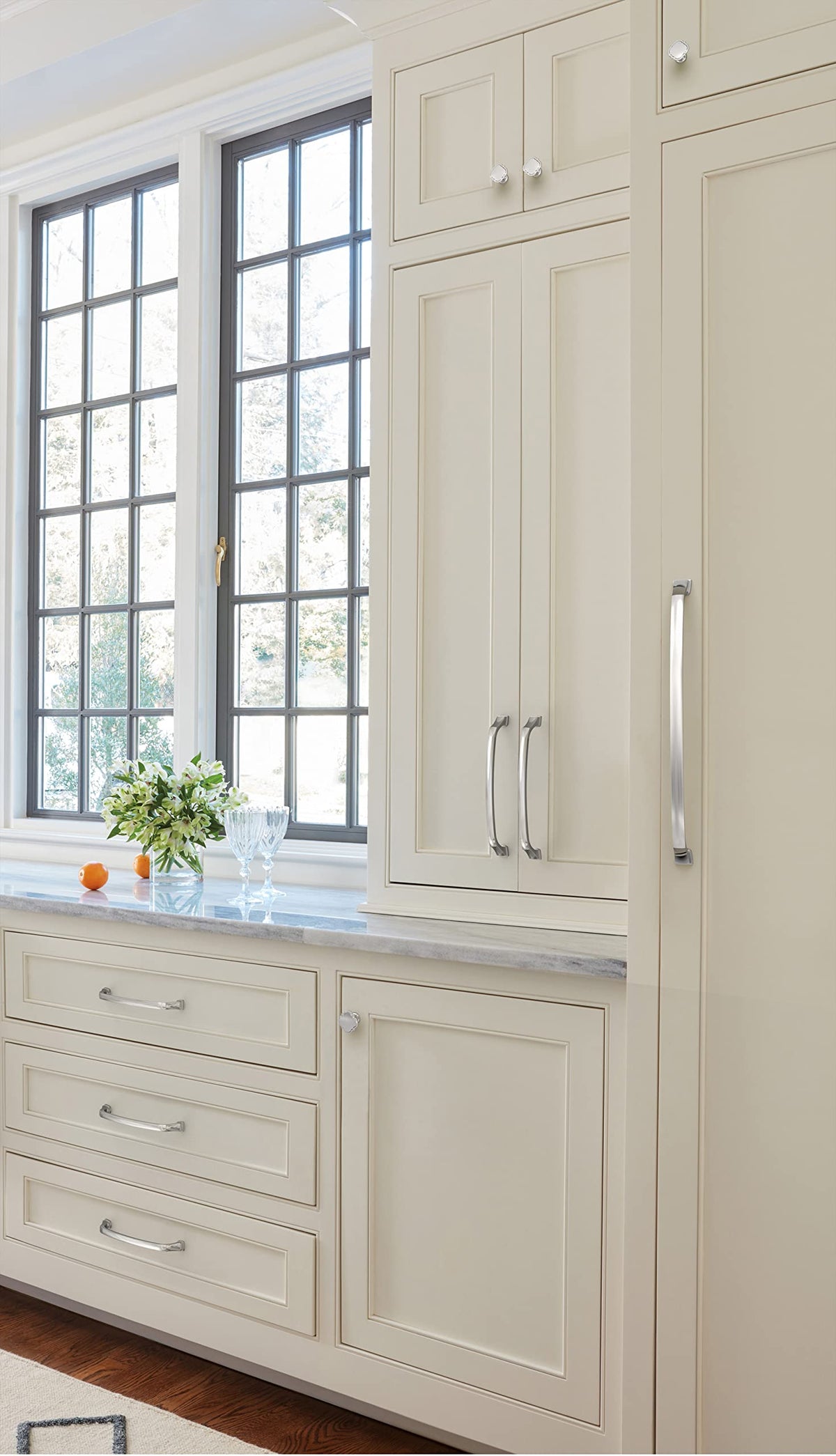 Amerock BP5535126 Polished Chrome Cabinet Pull 8 in (203 mm) Center-to-Center Cabinet Handle Revitalize Drawer Pull Kitchen Cabinet Handle Furniture Hardware