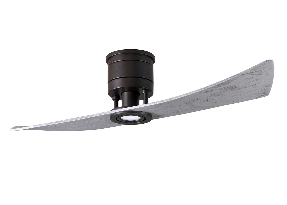 Matthews Fan LW-TB-BW Lindsay ceiling fan in Textured Bronze finish with 52" solid barn wood tone wood blades and eco-friendly, dimmable LED light kit.