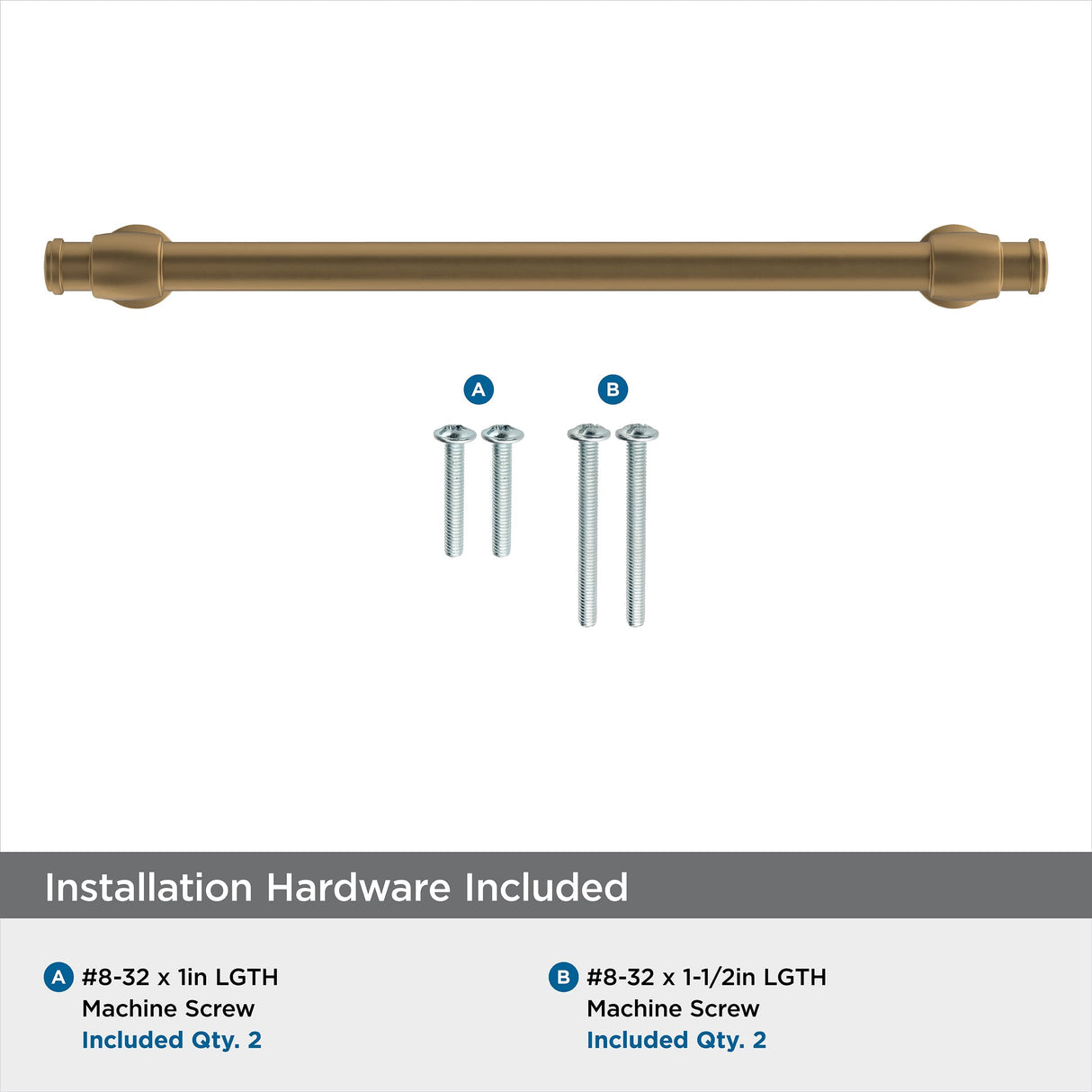 Amerock Cabinet Pull Champagne Bronze 7-9/16 inch (192 mm) Center-to-Center Winsome 1 Pack Drawer Pull Cabinet Handle Cabinet Hardware