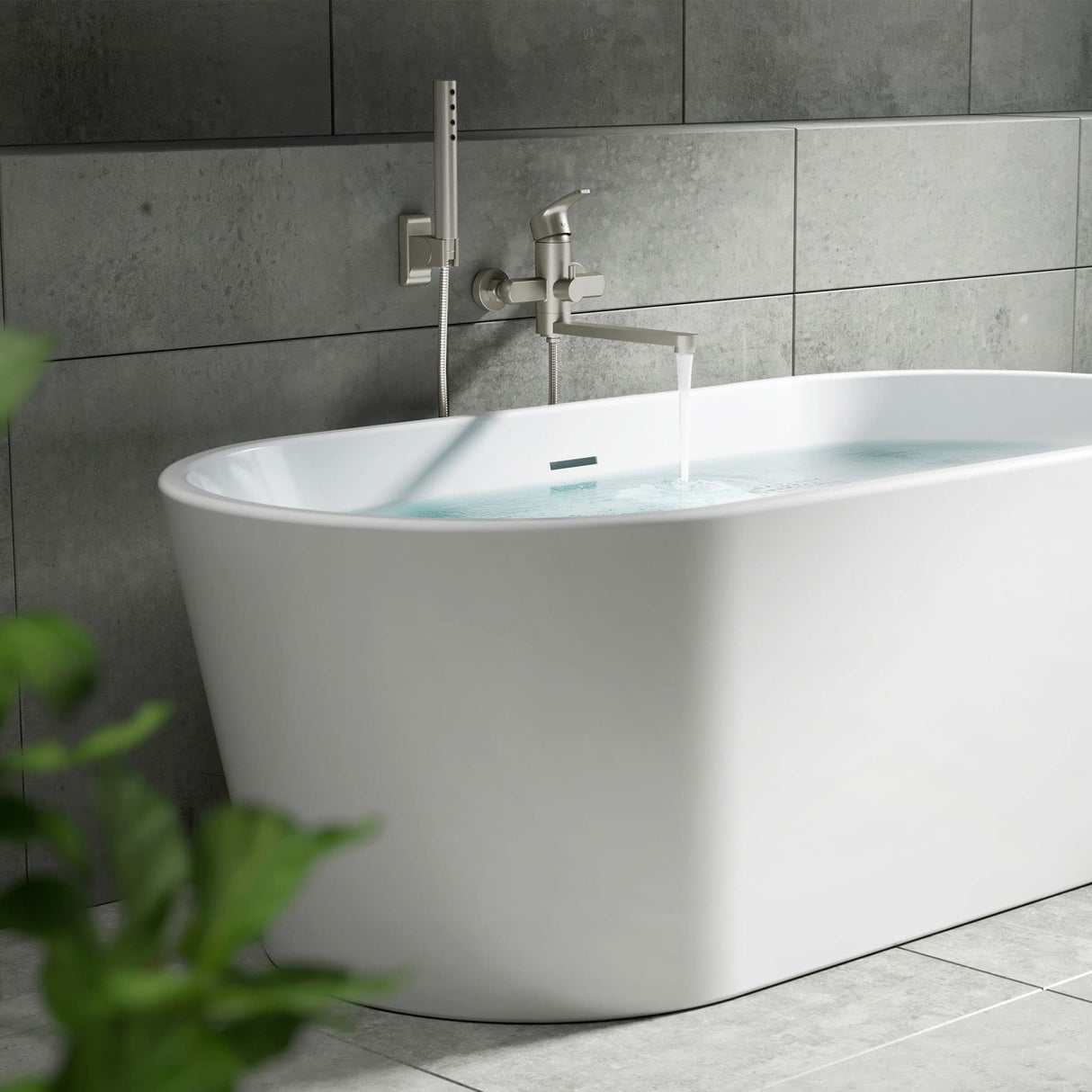 PULSE ShowerSpas 3030-WMTF-BN Wall Mounted Tub Filler in Brushed-Nickel